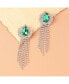 ფოტო #3 პროდუქტის Women's Teardrop Bling Drop Earrings