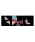 Фото #1 товара Настенное изображение бабочек Chic Home 3 шт. в наборе, холст, живопись -16" x 48"