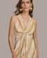 ფოტო #5 პროდუქტის Women's V-Neck Sleeveless Chiffon A-Line Midi Dress