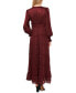 Фото #2 товара Платье CeCe с длинным рукавом и плиссированной оборкой.