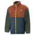 Фото #1 товара Puma Sherpa Full Zip Jacket Mens Brown Casual Athletic Outerwear 84935364