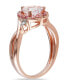 ფოტო #3 პროდუქტის Morganite Pink Tourmaline and Diamond Accent Heart Ring