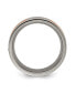 Titanium Polished Rose IP-plated with CZ Wedding Band Ring