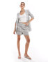 Фото #2 товара Mango pull on check co-ord shorts in grey