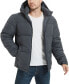 Фото #1 товара Men's Quilted Zip Front Hooded Puffer Jacket