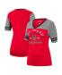 ფოტო #1 პროდუქტის Women's Red, Heathered Gray NC State Wolfpack There You Are V-Neck T-shirt