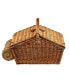 Huntsman English-Style Willow Picnic Basket for 4 with Blanket
