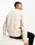 EA7 chest logo sweatshirt in light beige