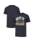 Фото #1 товара Men's Navy Michigan Wolverines Bet Helmet Franklin T-shirt