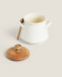 Фото #5 товара Ceramic sugar bowl with wooden lid