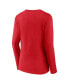 ფოტო #3 პროდუქტის Women's Red Kansas City Chiefs 2023 AFC West Division Champions Conquer Long Sleeve V-Neck T-shirt
