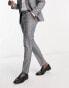 Фото #1 товара New Look slim suit trousers in dark grey texture