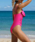 Women's Scoop Ruffle Ruching One Piece Swimsuit