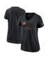 Фото #1 товара Women's Heathered Black Cincinnati Bengals Lock Up Tri-Blend V-Neck T-Shirt