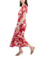 Petite Paisley-Print Long-Sleeve Maxi Dress