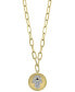 Фото #1 товара EFFY Collection eFFY® Sapphire Accent and Diamond (1/8 ct. t.w.) Hamsa Hand 18" Pendant Necklace in 14k Gold