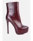 Фото #1 товара Womens orion high heeled croc ankle boot