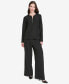 ფოტო #4 პროდუქტის Women's Zip-Front Hi-Low Side-Slit Blouse