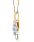 ფოტო #3 პროდუქტის Diamond (3/8 ct. t.w.) Pendant in 14k Yellow and White Gold