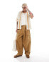 Фото #5 товара ASOS DESIGN oversized balloon pleated cord cargo trouser in tan