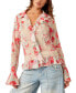 Фото #1 товара Women's Bad At Love Printed Ruffled Blouse