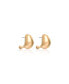 ფოტო #2 პროდუქტის 18K Gold Plated Curved Stud Earrings