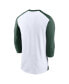 Фото #4 товара Men's White, Green Green Bay Packers Rewind 3/4-Sleeve T-shirt