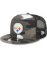 Фото #1 товара Men's Urban Camo Pittsburgh Steelers 9FIFTY Trucker Snapback Hat