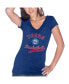 Фото #3 товара Women's Threads Ben Simmons Royal Philadelphia 76ers Name & Number Tri-Blend V-Neck T-shirt