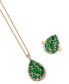 Фото #3 товара Серьги EFFY® Emerald & Diamond 14k Gold