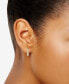 ფოტო #3 პროდუქტის Diamond Halo Hoop Earrings (1/2 ct. t.w.) in 14k White or Yellow Gold