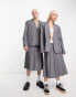 Фото #4 товара Reclaimed Vintage genderless boxy blazer co-ord in grey