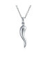 ფოტო #1 პროდუქტის Amulet Italian Horn Pendant Necklace For Women Sterling Silver