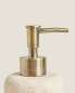 Beige marble bathroom soap dispenser