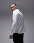 Фото #4 товара Topman long sleeve slim formal window check shirt in white