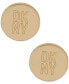 ფოტო #1 პროდუქტის Gold-Tone Logo Round Stud Earrings