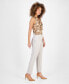 ფოტო #3 პროდუქტის Women's Stretch-Crepe Straight-Leg Pants