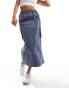 Фото #10 товара Sixth June parachute cargo skirt in blue/grey