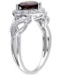 ფოტო #3 პროდუქტის Rhodolite Garnet (1-3/8 ct. t.w.) & Diamond (1/10 ct. t.w.) Heart Ring in Sterling Silver