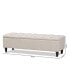 Furniture Brette Mid-Century Modern Upholstered Storage Bench Ottoman