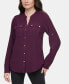 ფოტო #1 პროდუქტის Textured Roll-Tab Blouse