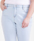 Фото #7 товара Plus Size Mid-Rise Curvy Roll-Cuff Capri Jeans, Created for Macy's