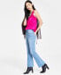 Фото #3 товара Women's High-Rise Crop Flare-Hem Jeans, Created for Macy's
