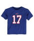 ფოტო #3 პროდუქტის Toddler Boys and Girls Josh Allen Royal Buffalo Bills Player Name and Number T-Shirt