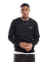 Фото #1 товара Jack & Jones script logo crew neck sweatshirt in black