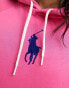 Polo Ralph Lauren hoodie with large chest logo in pink