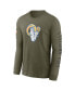 Men's Olive Los Angeles Rams 2022 Salute To Service Long Sleeve T-shirt