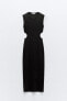Фото #13 товара Платье миди с фигурным вырезом на груди ZARA