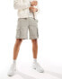 ADPT technical cargo short in light grey