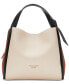 Knott Colorblocked Leather Medium Crossbody Tote